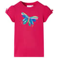 Miniatyrbild 1 av 7: vidaXL T-shirt för barn stark rosa 116