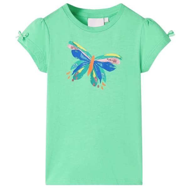vidaXL T-shirt för barn ljusgrön 104