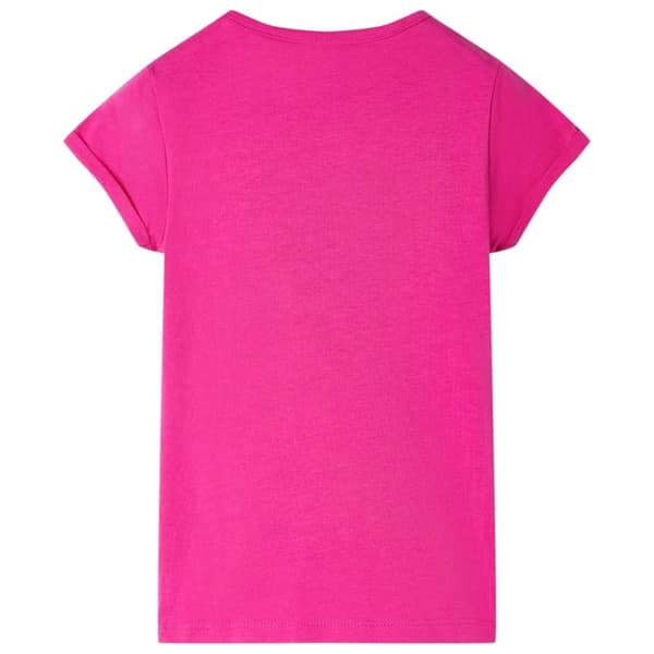vidaXL T-shirt för barn mörk rosa 104