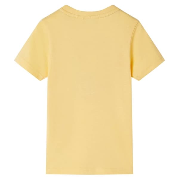 vidaXL T-shirt med korta ärmar för barn gul 92