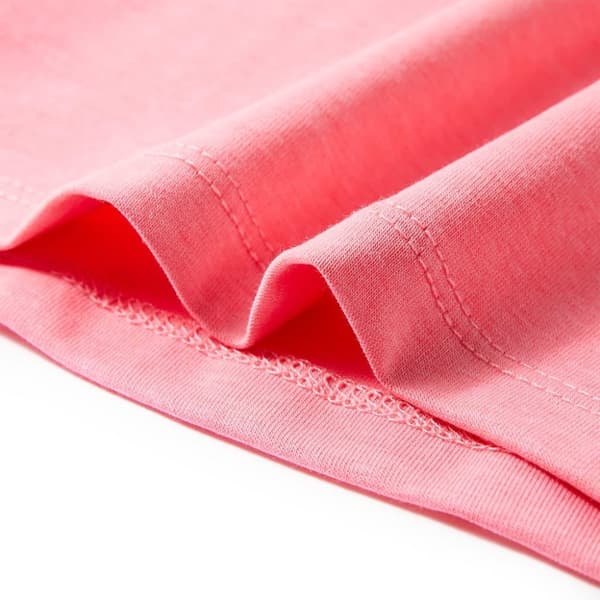 vidaXL T-shirt för barn neonrosa 92