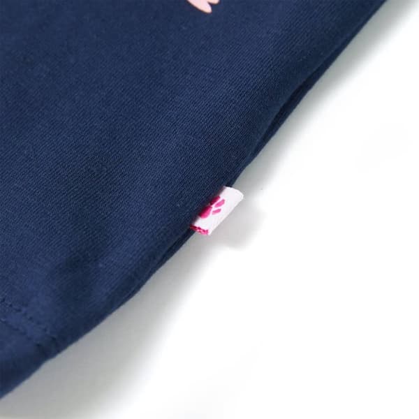 vidaXL T-shirt för barn marinblå 140