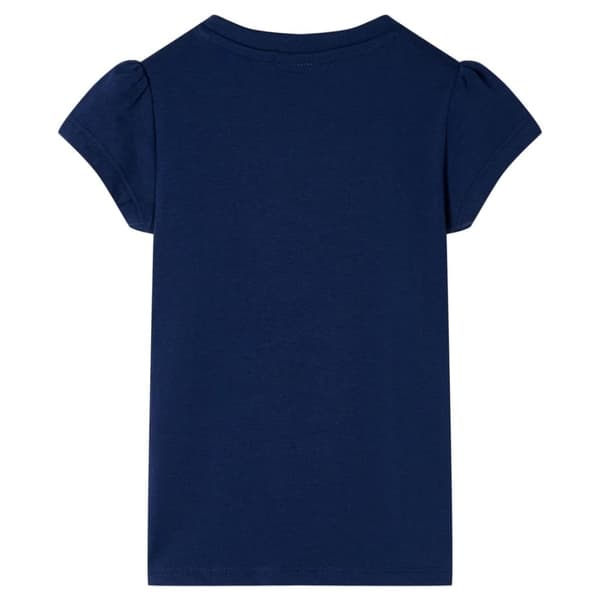 vidaXL T-shirt för barn marinblå 140