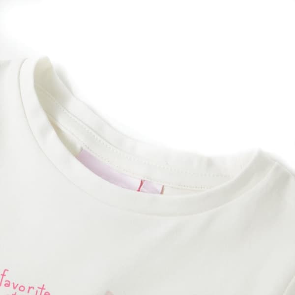 vidaXL T-shirt för barn ecru 128