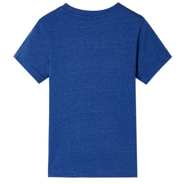 vidaXL T-shirt för barn mörkblå melerad 116