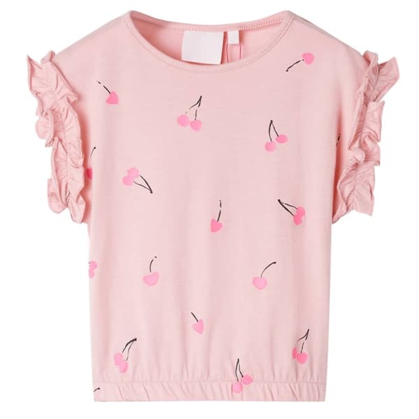 vidaXL T-shirt til børn str. 116 lyserød