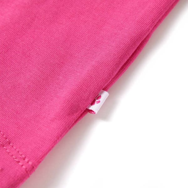 vidaXL T-shirt för barn mörk rosa 140