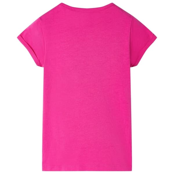 vidaXL T-shirt för barn mörk rosa 140