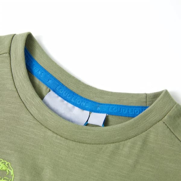 vidaXL T-shirt med korta ärmar för barn ljus khaki 92