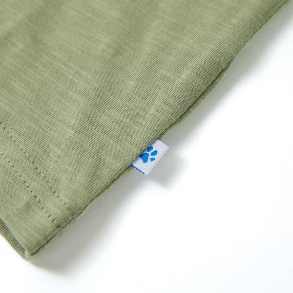 vidaXL T-shirt med korta ärmar för barn ljus khaki 92