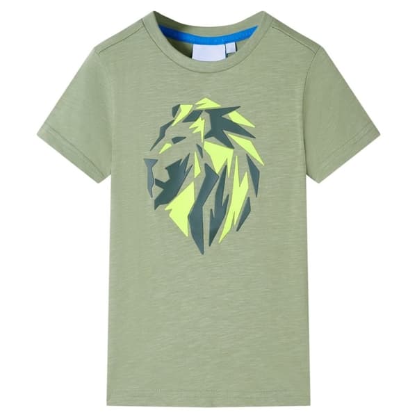 vidaXL T-shirt för barn ljus khaki 92