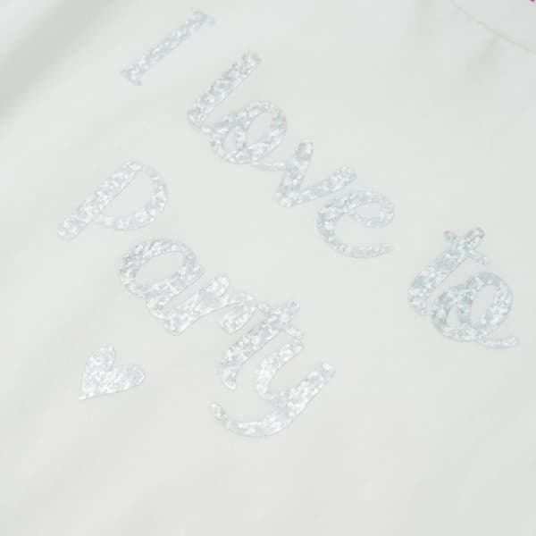 vidaXL T-shirt med volangärmar för barn vit 116