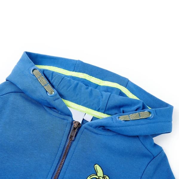 vidaXL Barnhoodie med dragkedja blå 92