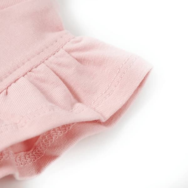 vidaXL T-shirt med volangärmar för barn ljusrosa 104