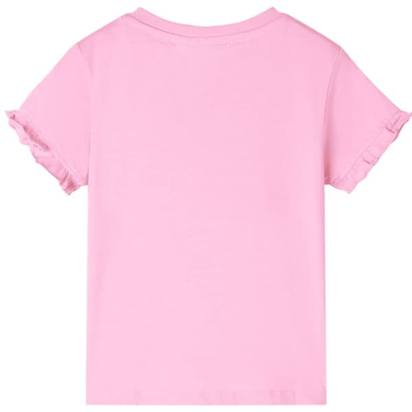 vidaXL T-shirt med korta ärmar för barn ljus rosa 140