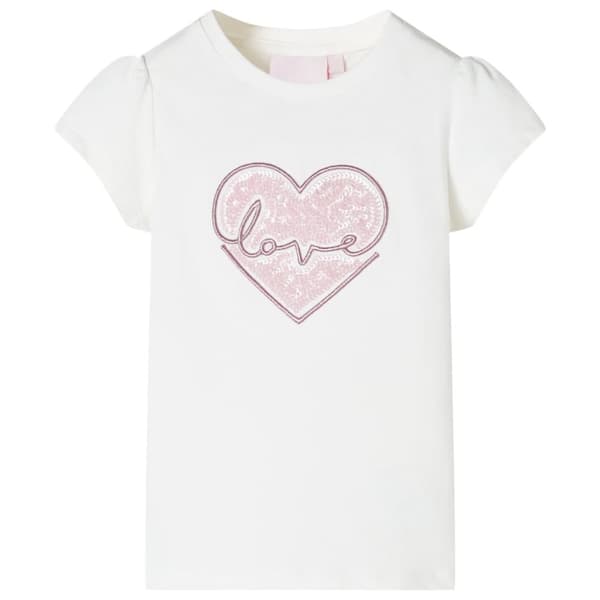 vidaXL T-shirt för barn ecru 104