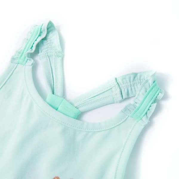 vidaXL Tanktop til børn str. 116 lys mintgrøn