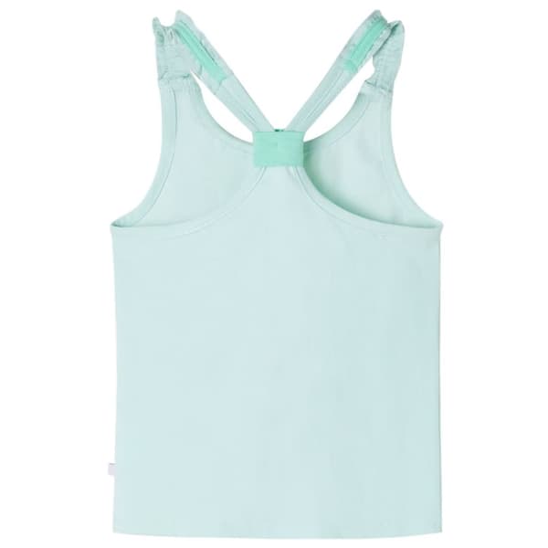 vidaXL Tanktop til børn str. 116 lys mintgrøn
