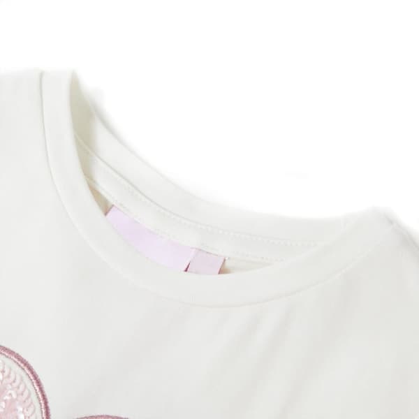 vidaXL T-shirt til børn str. 92 ecrufarvet