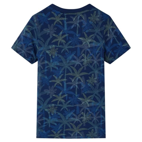 vidaXL T-shirt för barn marinblå 128