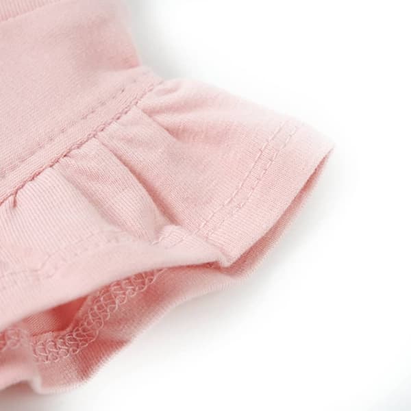 vidaXL T-shirt med volangärmar för barn ljusrosa 140