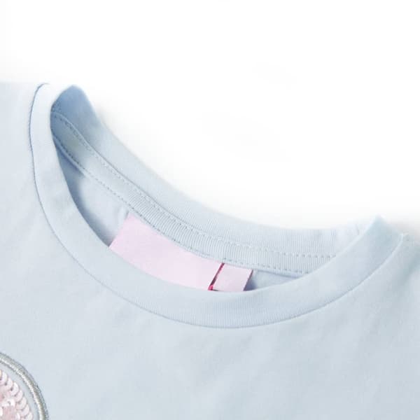 vidaXL T-shirt för barn ljusblå 92