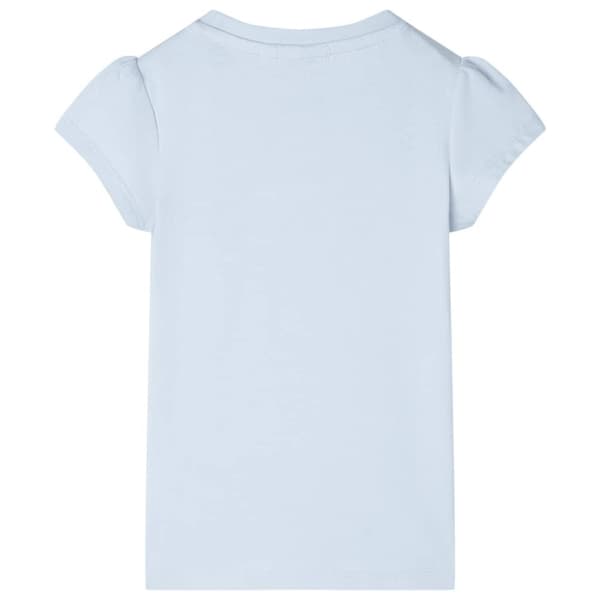 vidaXL T-shirt för barn ljusblå 140