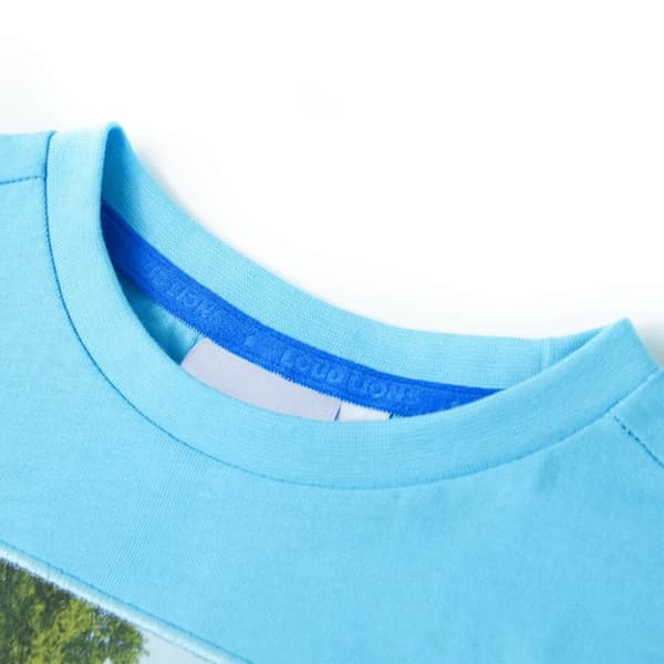 vidaXL T-shirt för barn aqua 92