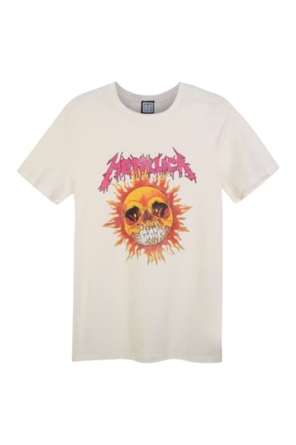 Metallica - Neon Sun Amplified Vintage White Medium T Shirt
