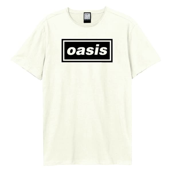 Oasis Logo Amplified Medium Vintage White T Shirt