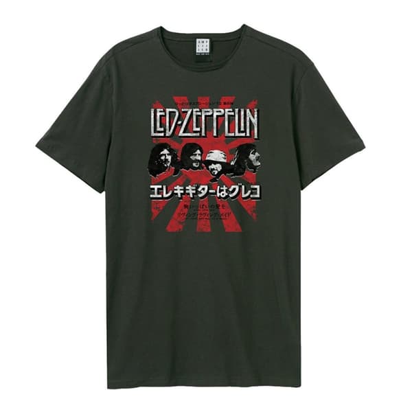 Led Zeppelin - Burst Amplified Vintage Charcoal Medium T-Shirt