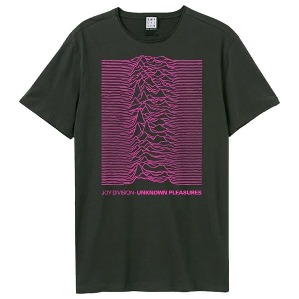 Joy Division Neon Pink Unknown Pleasures Amplified X Large Vintage Charcoal T Shirt