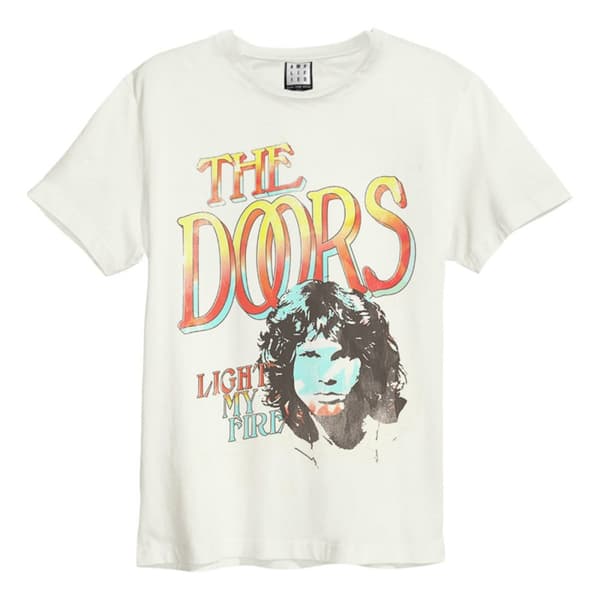 The Doors - Light My Fire Amplified Vintage White Medium T Shirt