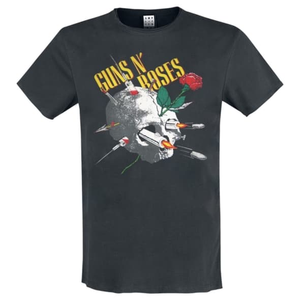 Guns N Roses - Needle Skull Amplified Vintage Charcoal X Large T Shirt