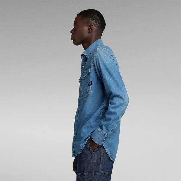 G-star Lang ærmet Skjorte D23616-d252 Slim Fit Blå M Mand