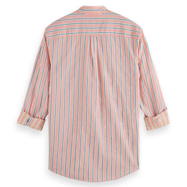 Scotch & Soda Lang ærmet Skjorte Dobby Orange 2XL Mand