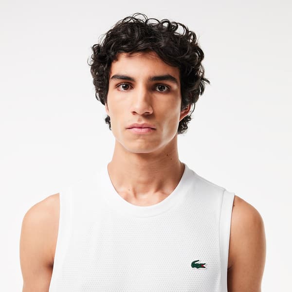 Lacoste Kortærmet T-shirt Th2402 Hvid 4 Mand