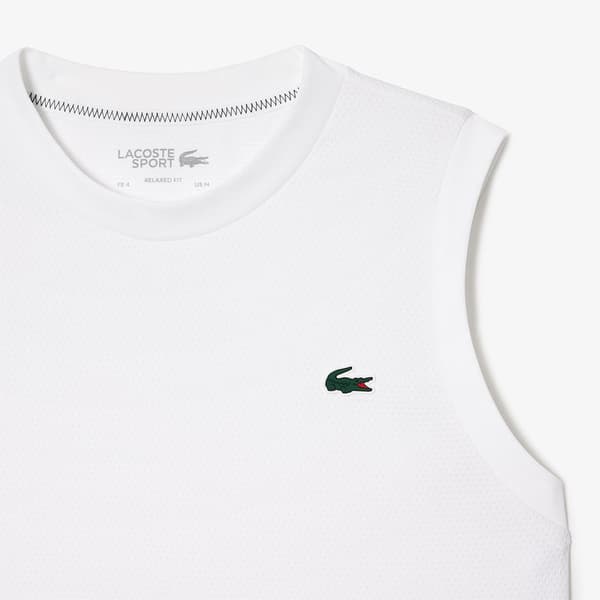 Lacoste Kortærmet T-shirt Th2402 Hvid 4 Mand
