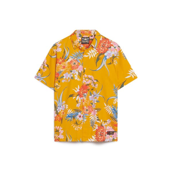 Superdry Lyhythihainen Paita Hawaiian Keltainen 2XL Mies