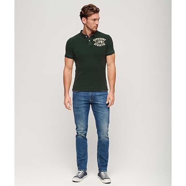 Superdry Lyhythihainen Poolo Vintage Athletic Vihreä L Mies