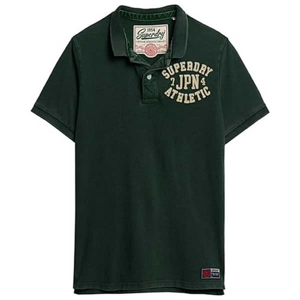 Superdry Lyhythihainen Poolo Vintage Athletic Vihreä L Mies