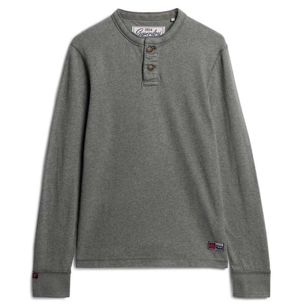 Superdry Långärmad T-shirt Med Rund Hals Vintage Athletic Chariot Grå M Man