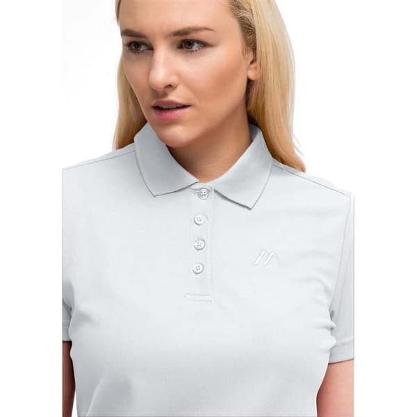 Maier Sports Kortærmet Polo Ulrike Hvid 3XL Kvinde