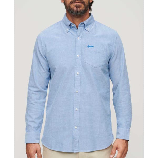 Superdry Pitkähihainen Paita Cotton Oxford Sininen 2XL Mies