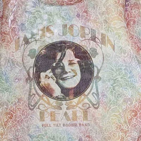 Janis Joplin Pearl Long Sleeve Mesh Crop Top