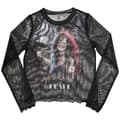 Miniatyrbild 4 av 4: Janis Joplin Pearl Garden Long Sleeve Mesh Crop Top