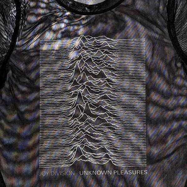 Joy Division Unknown Pleasures Long Sleeve Mesh Crop Top