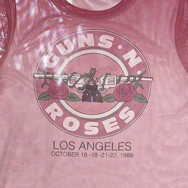 Guns N' Roses Bullet Seal Long Sleeve Mesh Crop Top