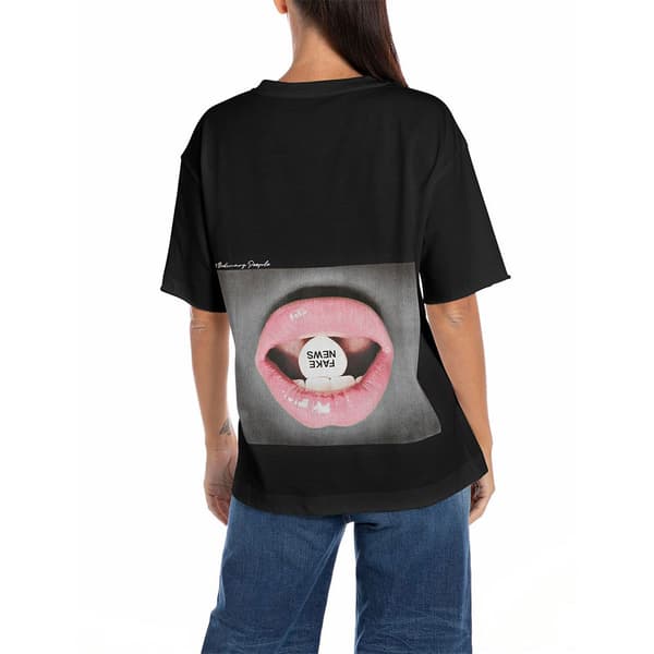 Replay Kortärmad T-shirt W3134a.000.22662 Svart XL Kvinna