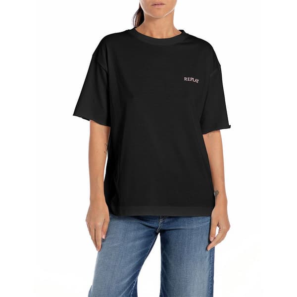 Replay Kortärmad T-shirt W3134a.000.22662 Svart XL Kvinna